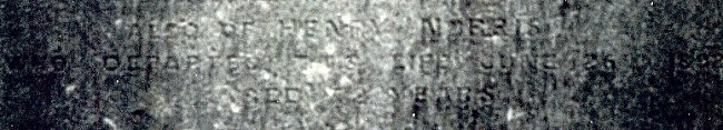 Detail from Henry Norris' Gravestone