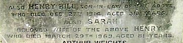 The Grave of Henry and Sarah Hill