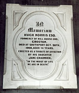 Memorial Plaque to Hugh Norris