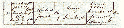 Detail from Birth Certificate