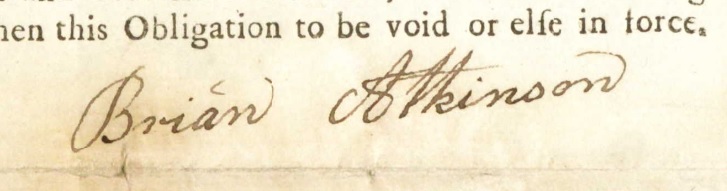 Brian Atkinson's signature