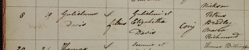 Burial of William Davis