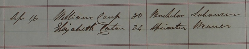 Marriage of William Coupe