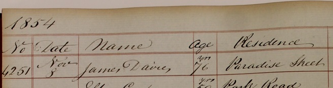 The Burial of James Davis