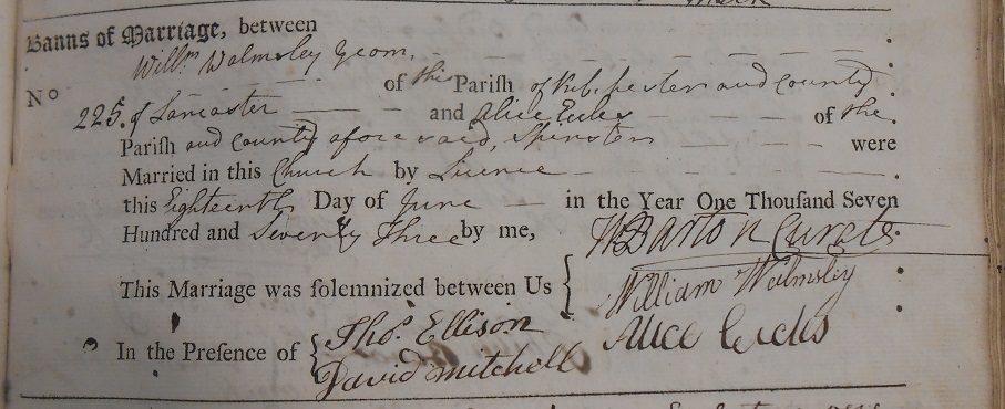 William and Alice's Marriage