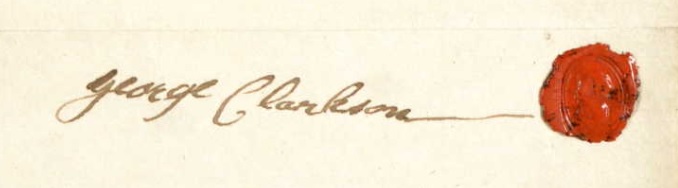 George Clarkson's signature