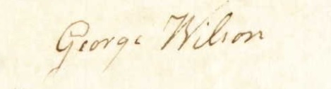 George Wilson's signature c. 1805