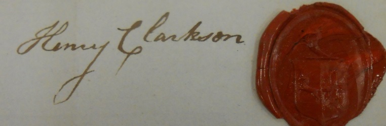 Henry Clarkson's signature