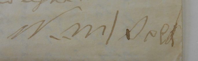 William Seed's signature