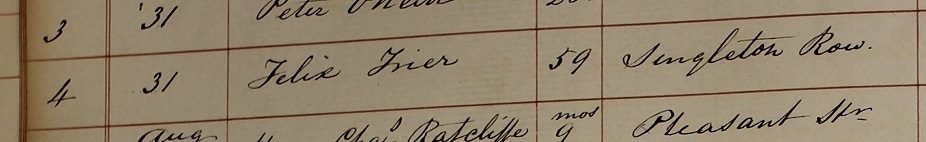 Felix Fryer's burial