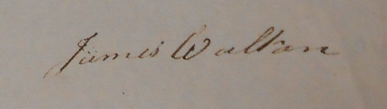 James Walton's signature