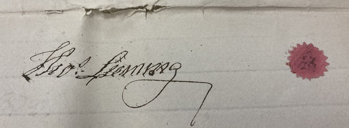 Thomas Leeming's signature