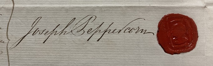 Joseph Peppercorn's signature