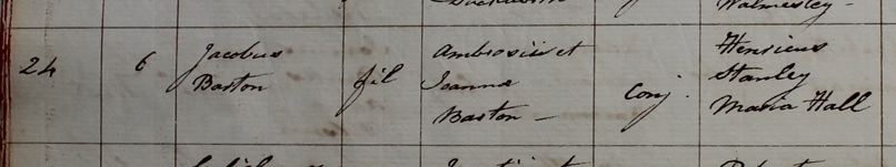 Baptism of Thomas Barton