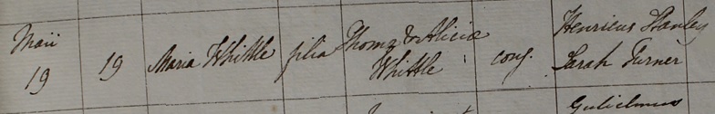 Baptism of Mary Whittle