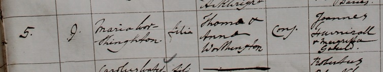 Baptism of Mary 
      Worthington