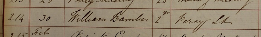 Burial of William Bamber Jr