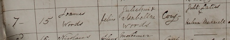 Baptism 
      of John Woods