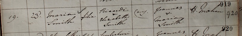 Mary Smith's baptism