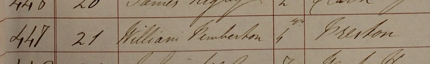 William 
      Pemberton's burial