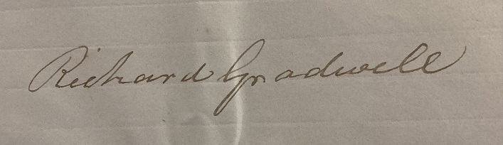 Richard Gradwell's signature