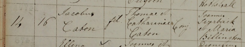 Baptism of James Caton