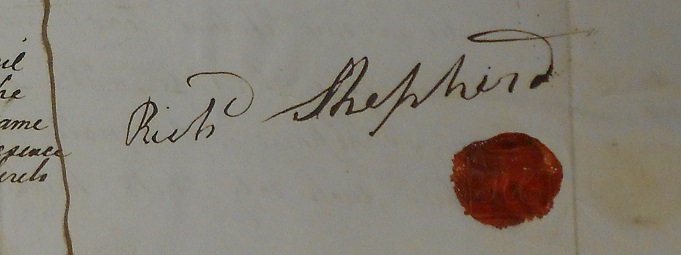 Richard Shepherd's signature