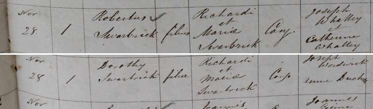 Baptism of Robert and Dorothy Swarbrick