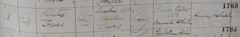 Baptism of Robert Towers