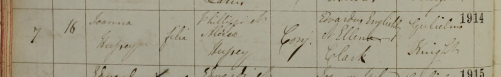Jane Hussey's Baptism