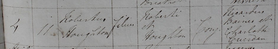 Robert Houghton's Baptism