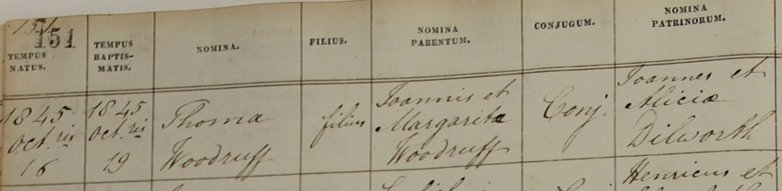 Baptism of Thomas Woodruff