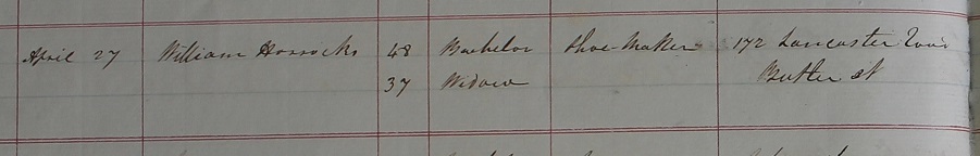 William Horrocks second marriage