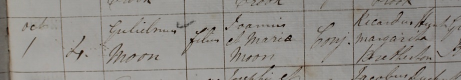 Baptism of William Moon