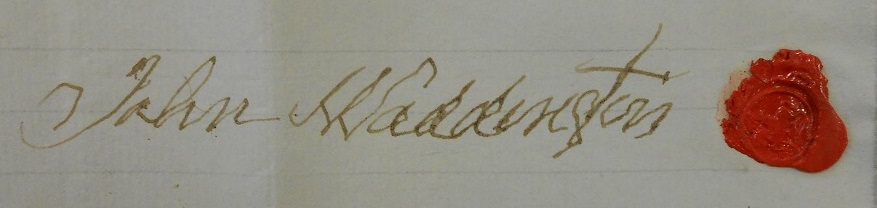 John Waddington's signature