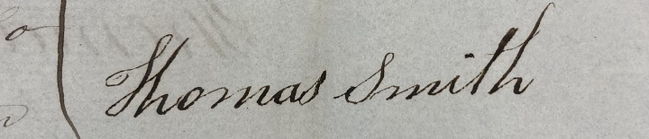 Thomas Smith's signature