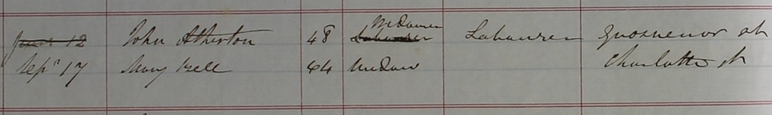Mary Rainford's third marriage