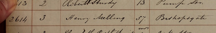 Henry Melling's burial