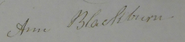 Ann Blackburn's Signature