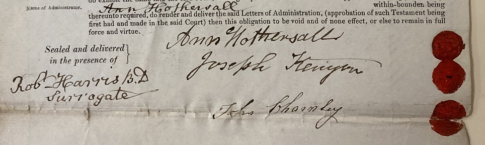 Ann Hothersall's signature
