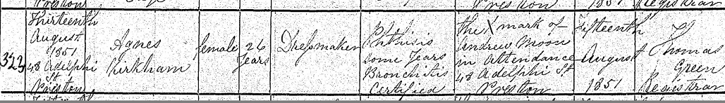 Death of Agnes Kirkham