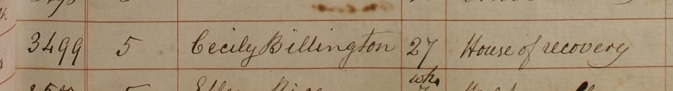Burial of Cecily (Poulton) Billington