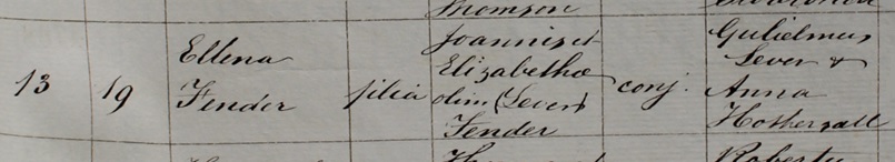 Baptism of Ellen Fender