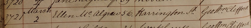 Ellen McAlgrew's Burial