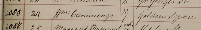 Burial of William Cummings