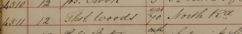 The burial of Thomas Woods
