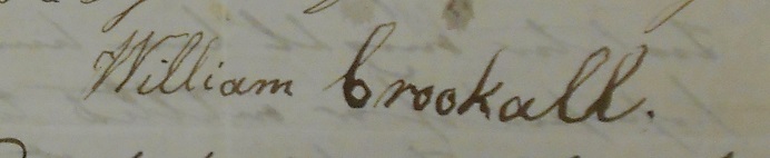 William Crookall's signature