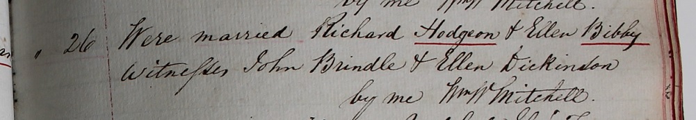Ellen Bibby's Marriage