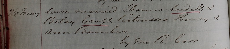 Thomas Sudell's 2nd Marriage