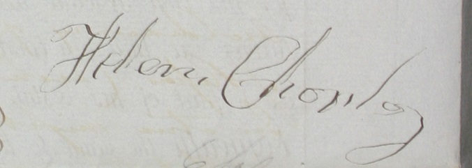 Ellen Chorley's signature